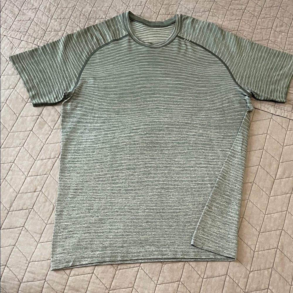 Men's Green Striped Shirt